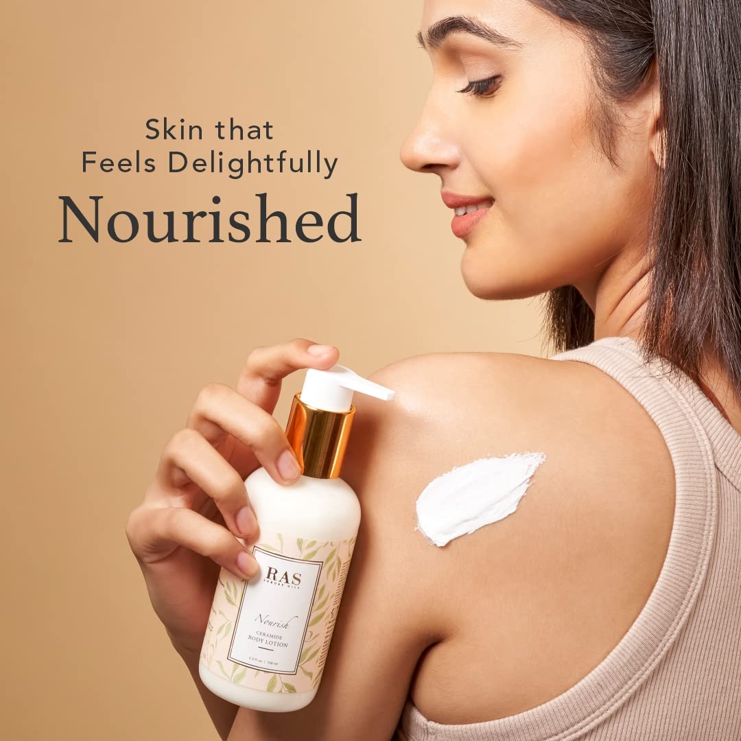 RAS Luxury Oils Nourish Coco and Vanilla Body Lotion, Moroccan Argan Oil & Vanilla; Smoothens & Softens; For Men & Women; Ceramide & Vitamin E Body Lotion; 200ml