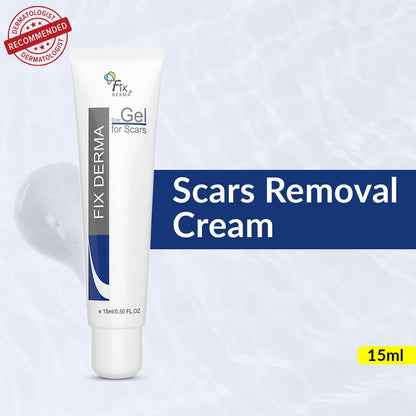 Fixderma Scar gel, Reduces Acne Scars, Surgery Scars, Injury Scars, Burn Scars, Keloid Scars, Scar Diminishing Gel, Scars due to Stretch marks, Suitable for all skin types- 15g