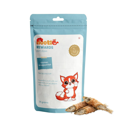 Nootie Premium Chicken Wrapped Fish Cat Treats – 35g | High Protein, Omega-3 Rich, Natural Cat Treats (Pack of 1)
