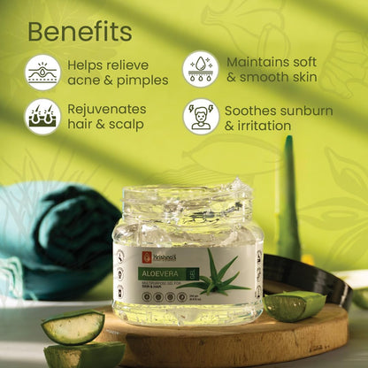 KRISHNA's HERBAL & AYURVEDA Aloe Vera Gel - 500 G Pure White Non-Sticky Transparent 3 In 1 Aloe Fresh Soothing Gel For Skin, Body & Hair, Vitamin C+E Natural Emollients, Dark Spots And Acne