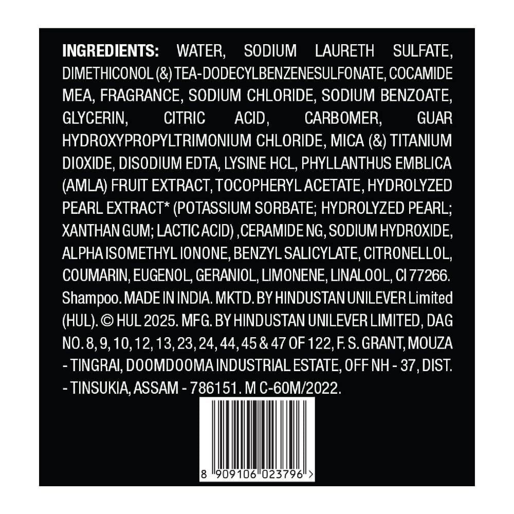 List of ingredients on a black background