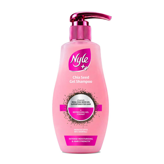 Nyle ++ Chia Seed Gel Shampoo | Infused with Real Chia Seed Gel | Refreshing Gel Format | Reduces up to 98% Hairfall | Intense Moisturising & Hair Strength | 650ml