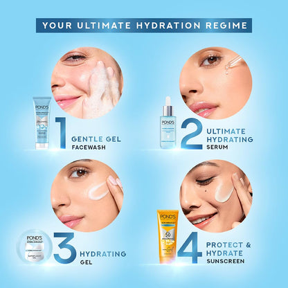 Pond's Super Light Gel Oil Free Face Moisturizer 200 g | With Cera-Hyamino for Ultimate Soft Smooth Skin - Daily Use