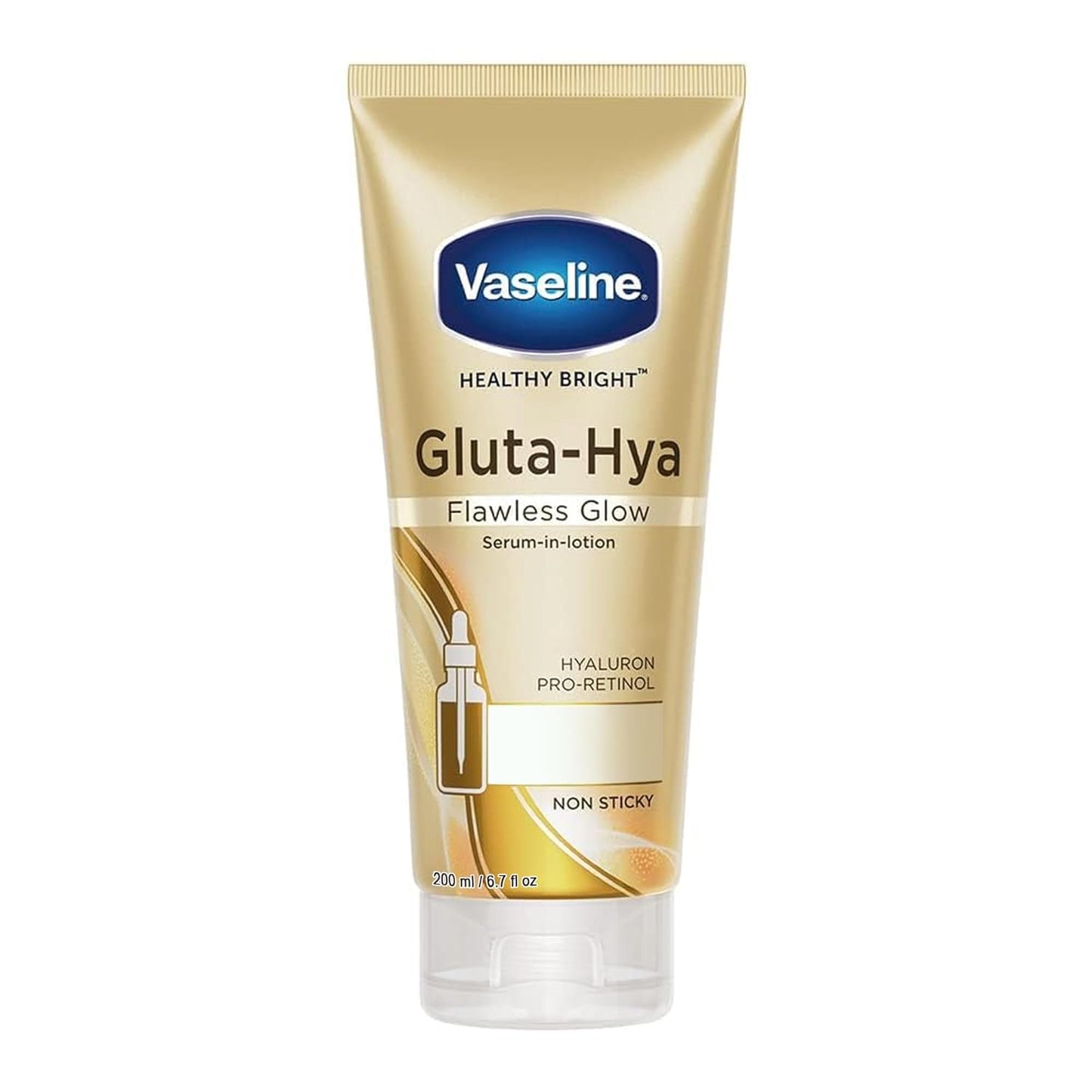 Vaseline Gluta-Hya serum-in-lication tube on a white background