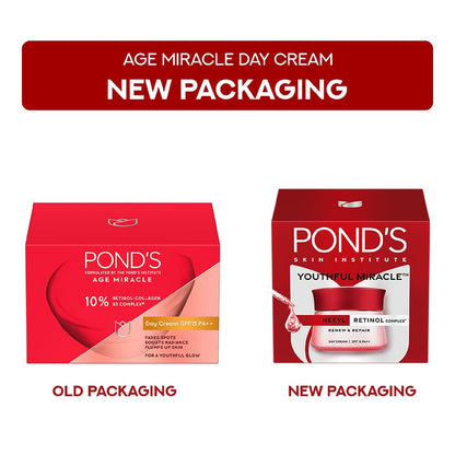 POND'S Youthful Miracle Hexyl Retinol Complex, Renew & Repair Day Cream 50g SPF 15 PA++