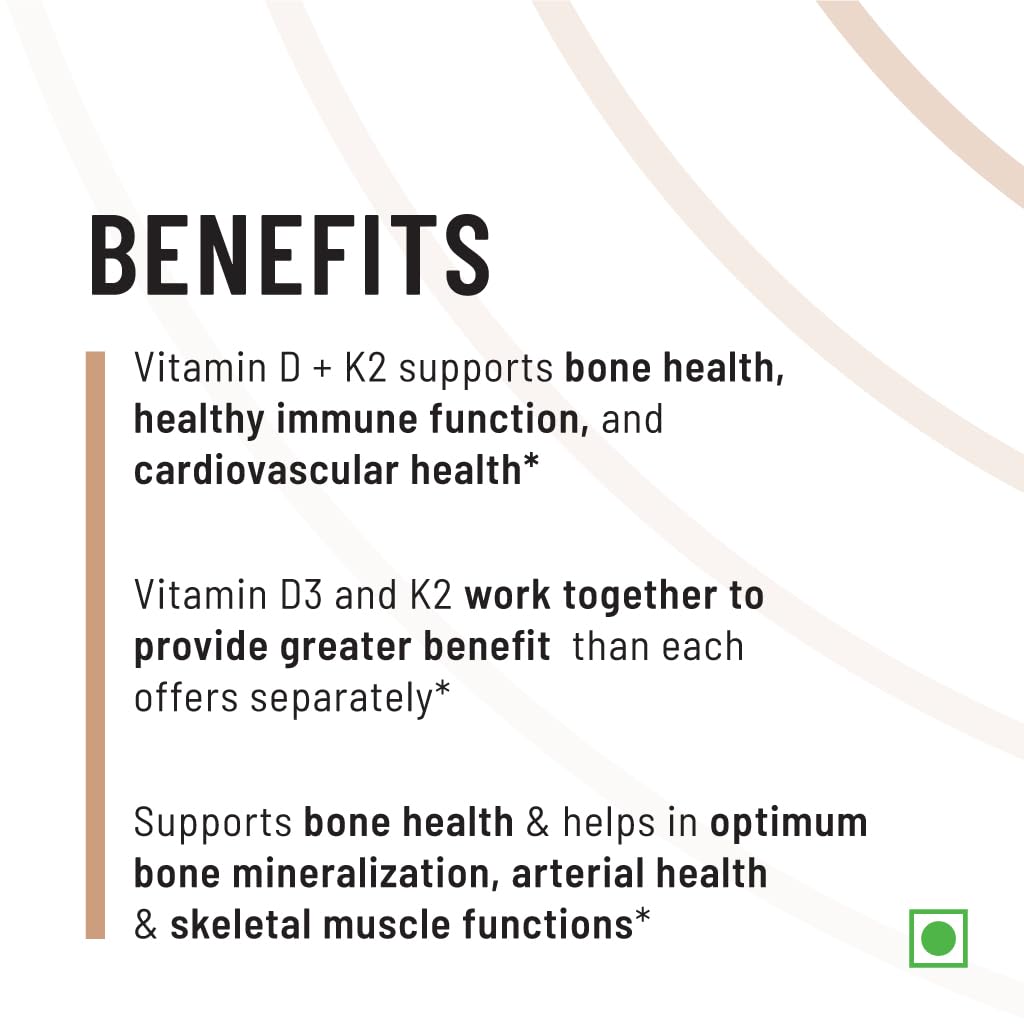 Zephivo Unived Basics D3+K2 (MK-7) | Vegan Vitamin D3 600 IU & Vitamin K2-7 (MenaquinGold) 55mcg | Immunity, Heart, Muscle, & Bone Health | Plant-Based & Natural | 30 Vegan Capsules
