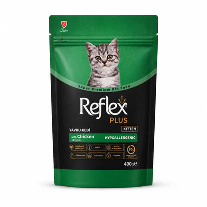Reflex Plus Kitten Dry Cat Food, Complete & Balanced Nutrition for Kittens, Supports Healthy Growth & Immunity (400g)