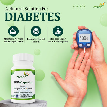 Nveda SMB Capsules for Sugar Management and Balance (60 Capsules)