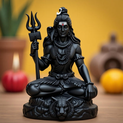 UNOVATE Shiva Idol for Car Dashboard | Adiyogi Statue | Mahadev Idol, Black