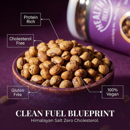 Healthy Treat Roasted Soyabean - Protein Rich 200 gm | Healthy Roasted Namkeen Snacks | Crunchy, Tasty & Delicious | Natural High Protein Snacks | Oil-Free, Non-fried Snack | Healthy Soya nuts