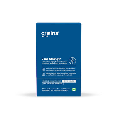 Bone Strength | Plant-based Calcium with Vitamin D3, K2-7 & Magnesium | Supports bone health| GMP Certified | 56 Veg Capsules