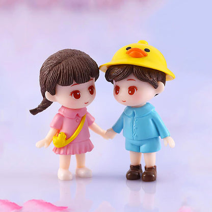 ascension Romantic Lovely Couple/Baby Couple Gift for Girlfriend Boyfriend Husband Wife Miniature Statue Figurine for Valentines Day Gift Gift for Your Love Resin Love Cupid Miniature