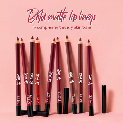 RENEE Define Pencil Lip Liner - Pink Sauce, Long Lasting & Smudge Proof, Full Coverage, Intensely Pigmented, Easy Glide Formula, Vitamin E & Castor Oil Infused, 1.2Gm