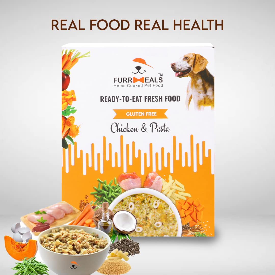 FurrMeals Wet Dog Food | Chicken and Pasta | Pack of 1 x 200g | All Breed | Gluten Free | Preservative Free | Ready-to-Eat Fresh Dog Food