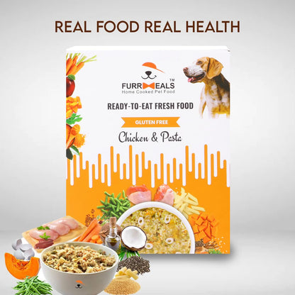 FurrMeals Wet Dog Food | Chicken and Pasta | Pack of 1 x 200g | All Breed | Gluten Free | Preservative Free | Ready-to-Eat Fresh Dog Food