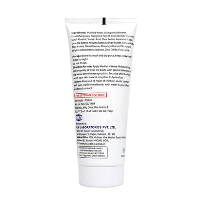 KLM Nevlon Intense Moisturizing Lotion, 150ml | Unique Blend of 7 Butters, Extended Hydration | Suitable for All Skin Types
