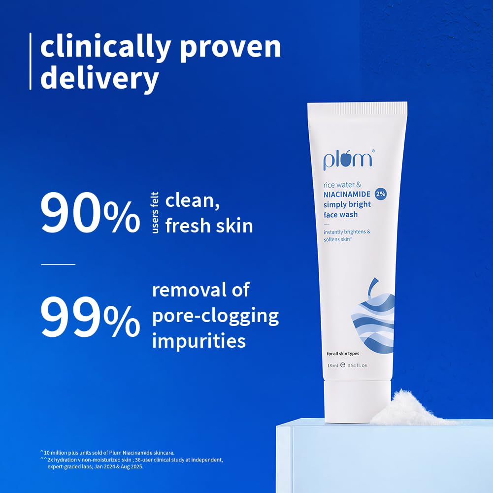 Plum Simply Bright 2% Niacinamide Face Wash 15ml