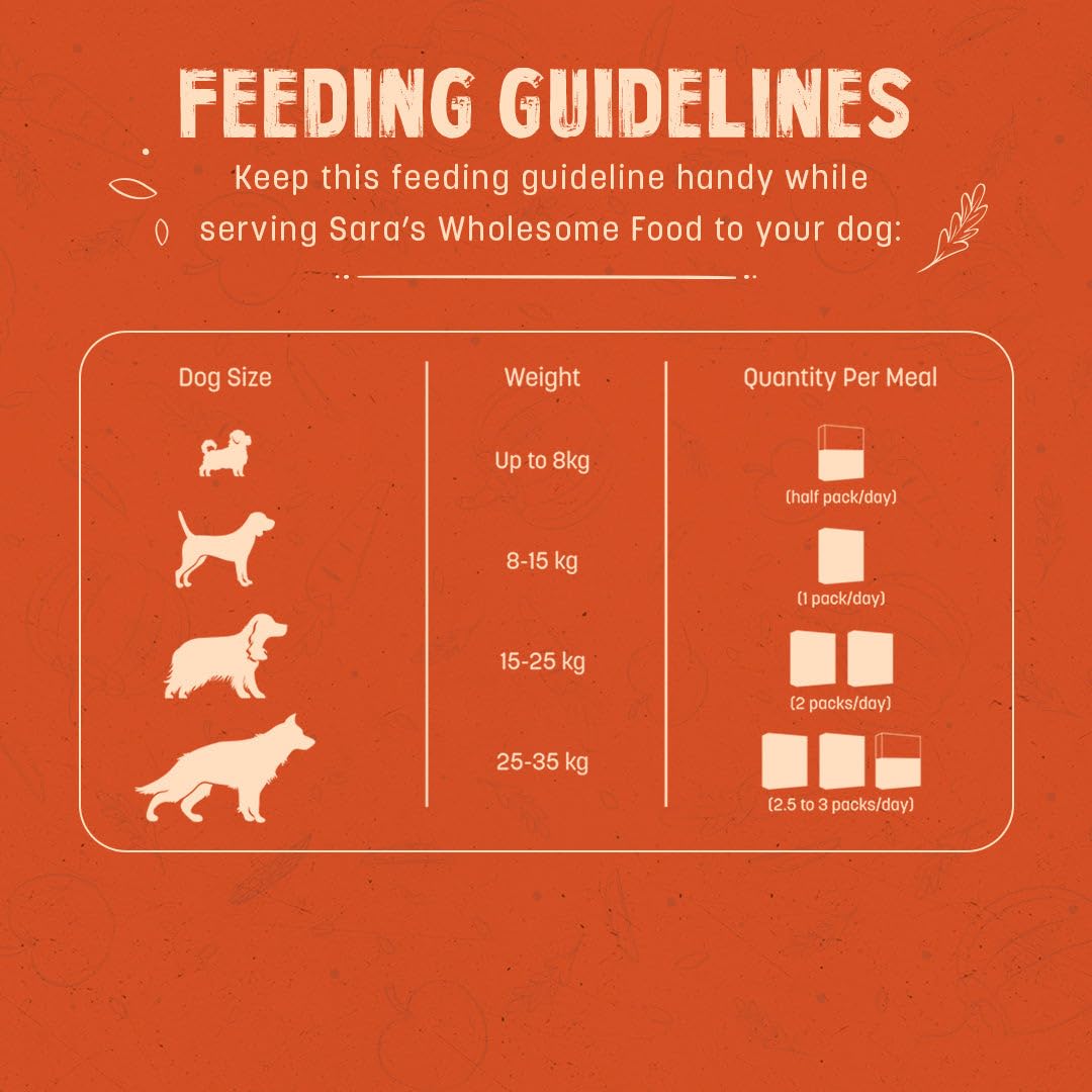 Sara's Wholesome by HUFT Grain-Free Chicken & Veggies Dog Food – 300 gm | Wet Meal with Human-Grade Ingredients | Gluten-Free, Balanced Nutrition | Suitable for Adults & Puppies