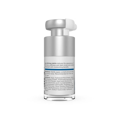 FCL Eye Refining Matrix Under Eye Gel For Dark Circles, Puffiness & Fine Lines with Vitamin C & Hyaluronic Acid | Eye Serum for Dark Circles | For Women & Men Skin Care - 15 gm