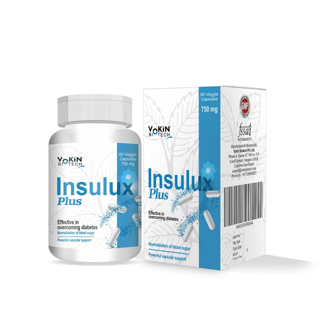 Insulux Plus supplement bottle and packaging on a white background