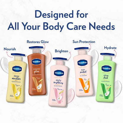 Vaseline Daily Brightening Body Lotion For Healthy & Glowing Skin with Niacinamide 400ml (Pack of 1)