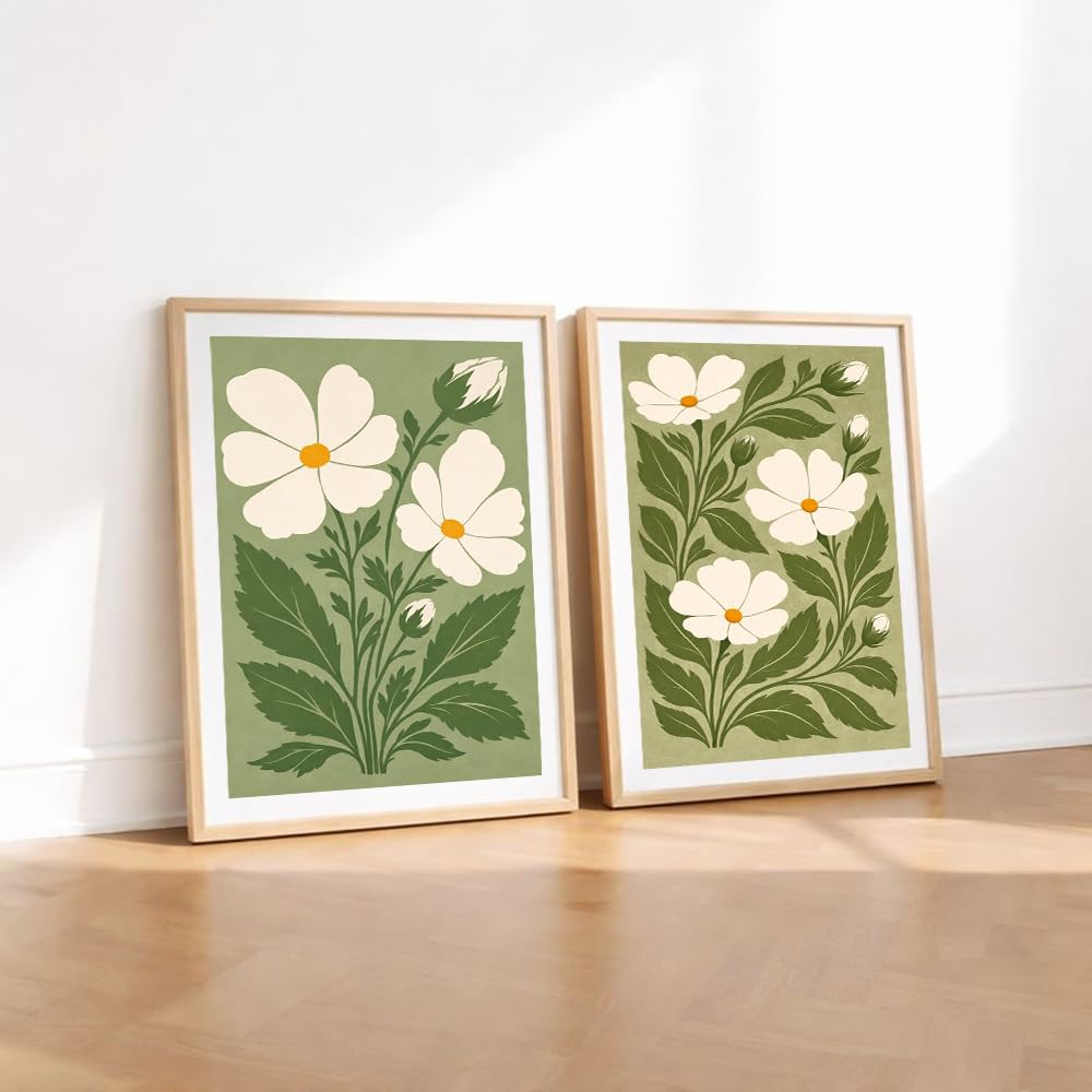 Set of 2 wall art paintings for living room & wall painting for bedroom wall decor - (10x13 Inch framed poster, Paintings for home decor)