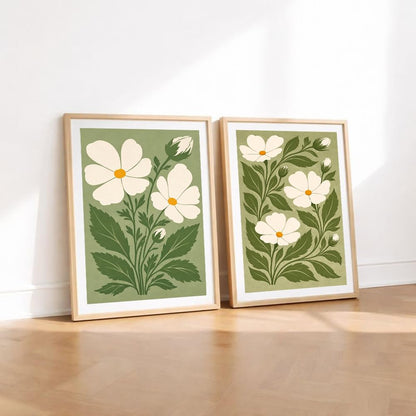Set of 2 wall art paintings for living room & wall painting for bedroom wall decor - (10x13 Inch framed poster, Paintings for home decor)