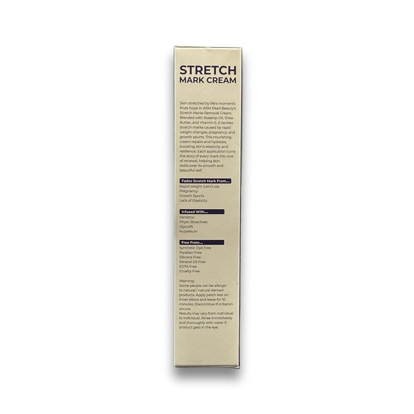 ARM Pearl Beauty Stretch Marks Removal Cream - 50 grms Reduces Stretch Marks & Scars, Hydrates & Enhances Skin Elasticity with Vanistryl, Phyto Bioactives & Glycolift – For Pregnancy, Postpartum, Weight Loss & Muscle Growth