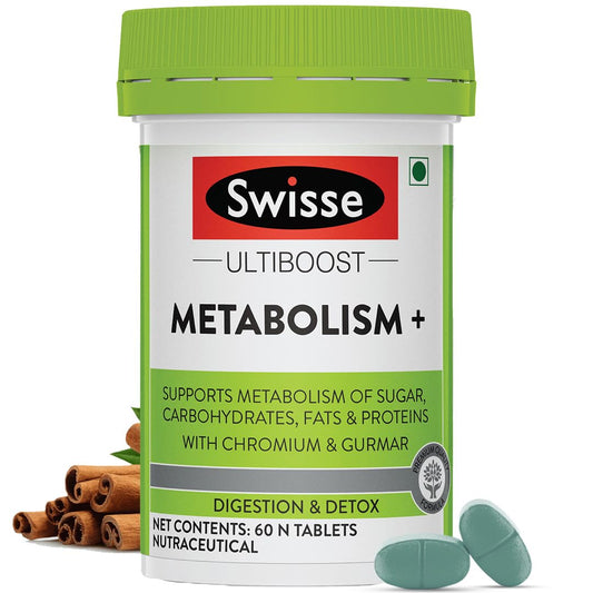 Zephivo Swisse Metabolism+ With Chromium For Weight Management - Supports Digestion, Detox and Healthy Blood Sugar Levels - 60 Tablets