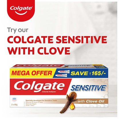 Colgate Sensitive Everyday Protection Toothpaste, Combo Pack Of 160g (80g X 2), Specifically Developed For Sensitive Teeth & Healthy Gums, Colgate Toothpaste For Prevention Of Cavities & Plaque