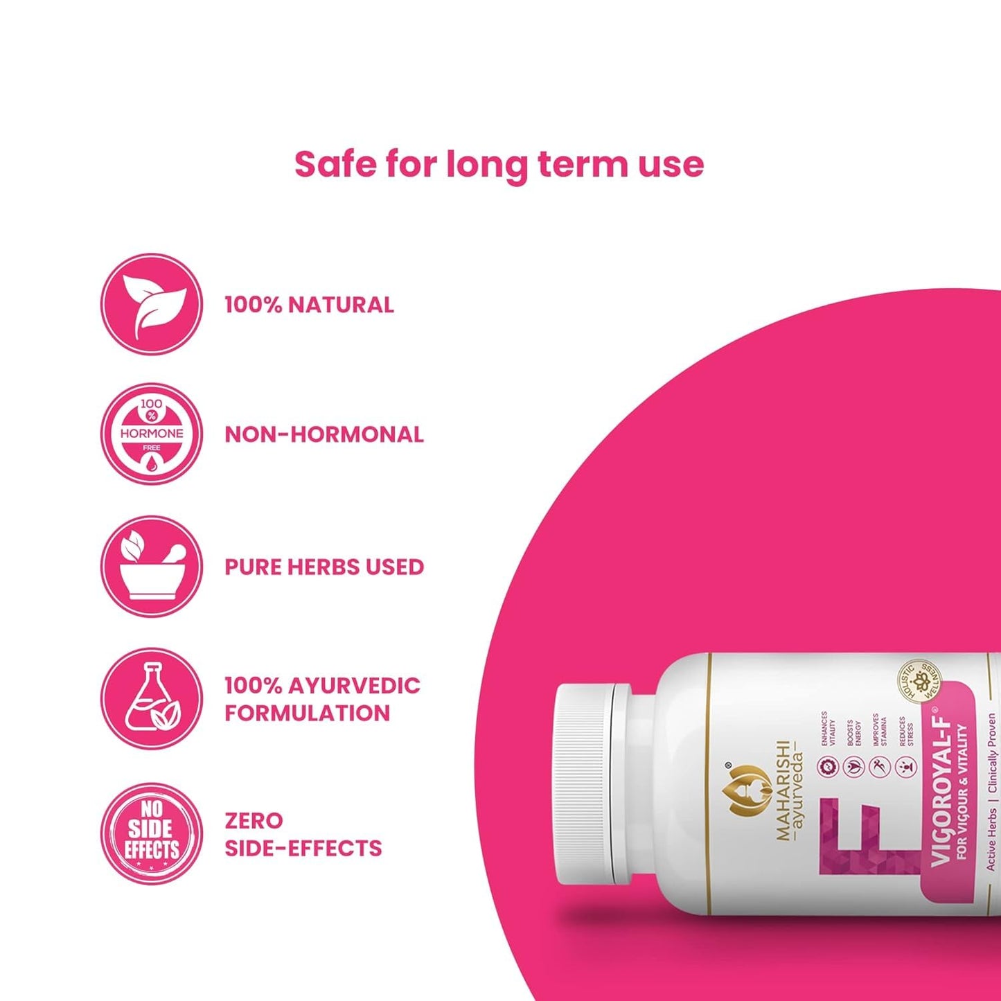 Zephivo Maharishi Ayurveda Vigoroyal F - Ayurvedic Revitaliser for Women | Supports Reproductive Health| Made with Time-tested Herbs | 60 Tablets
