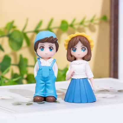 Romantic Lovely Couple Gift for Girlfriend Boyfriend Husband Wife Miniature Statue Figurine for Valentines Day Gift for Your Love Valentine Day Gift Items Resin Love Miniature