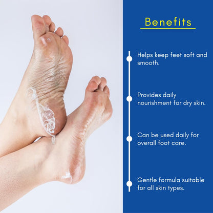 Smartdrops Foot Cream for Dry & Cracked Feet | Crack Heel Repair Cream | Enriched with Aloe, Shea Butter & Vitamin E | Foot Care Cream for Deep Absorbing, Cooling & Vegan Formula (50g)