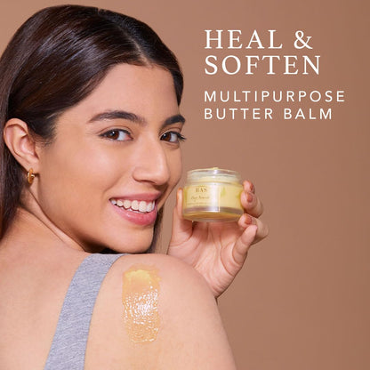 RAS Deep Nourish Butter Balm | Moisturizer for Face, Hair & Nails | Face Cream For Dry Skin, Lips,Scalp | Calendula & Hibiscus | Vegan & Cruelty Free for Men & Women
