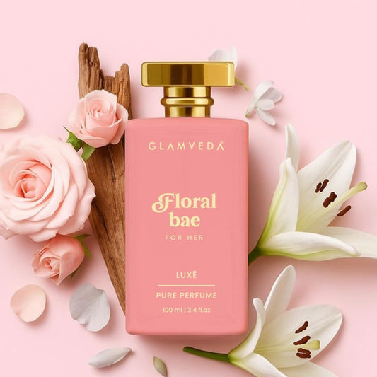Glamveda Luxury Floral Bae Long Lasting | Perfume for Woman 100ml | Gifts for Woman | with Lily of the Valley, Orchid, Vanilla | Floral & Fruity Premium Fragrance Perfume for Women