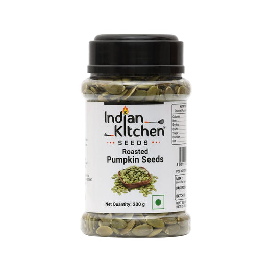 Indian Kitchen Roasted Pumpkin Seeds - Protein and Fibre Rich Superfood - 200g