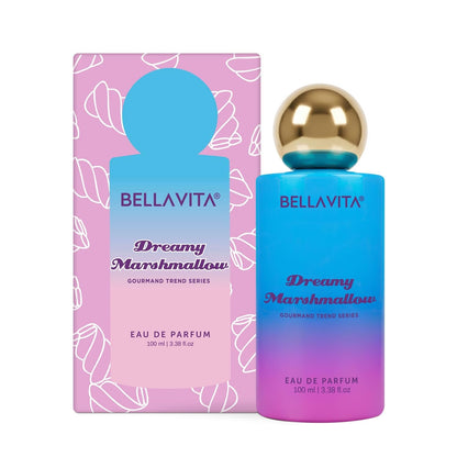 BELLAVITA Dreamy Marshmallow | Long Lasting EDP | 100ml | Perfume for Man | Perfume for Woman | Smells Like a Snack | Marshmallow, Strawberry, Vanilla & Musk | Premium Unisex Gourmand Fragrance