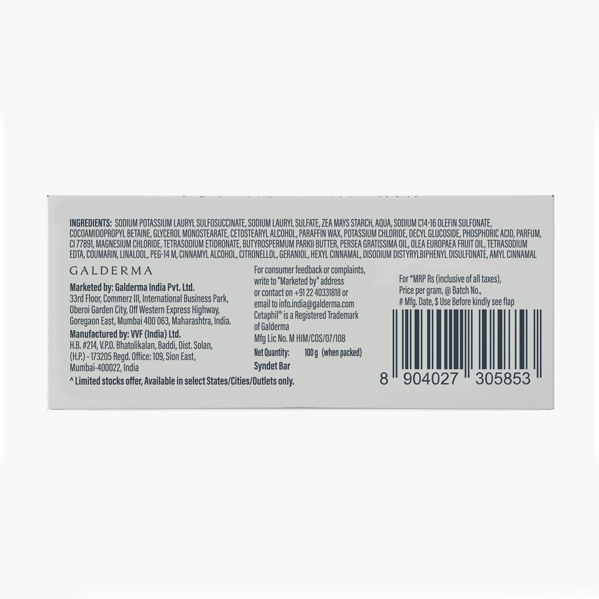 Cetaphil Baby Mild Cleansing Bar for Newborns & Babies 100 gm | With Shea Butter, Avocado Oil & Olive Oil | Gentle, Hypoallergenic, Pediatrician Recommended | Dry & Sensitive Skin