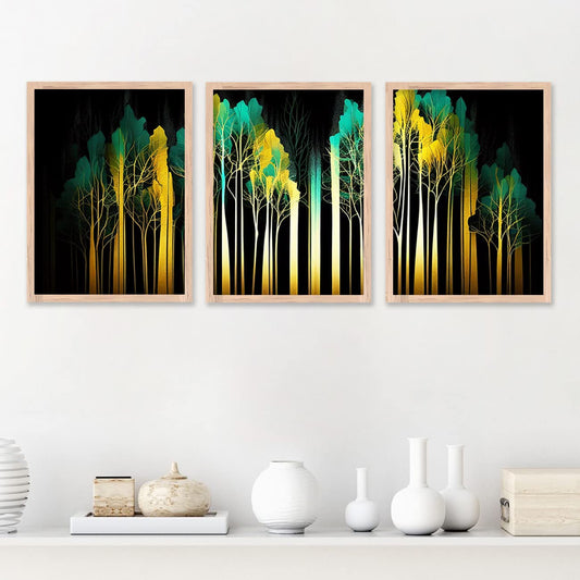 Painting for Wall Decoration - Modern Art Wall Decor Framed Painting for Living Room Bedroom - Framed Wall Posters/Paintings with Frame Set of 3 (Art 3, 10x13 inch)
