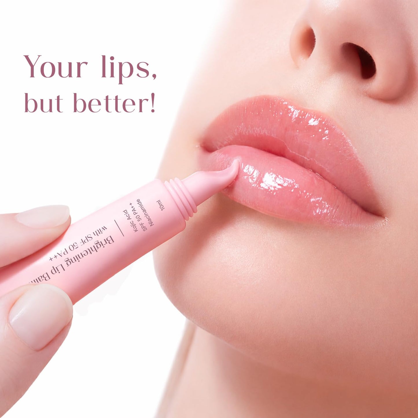 Seoulskin Brightening Lip Balm with SPF 50 PA++, Kojic Acid & Niacinamide | Brightening Lip Balm for Dark Lips | Repairs Chapped Lips | For Dark Lip Lightening & Protection | 10g
