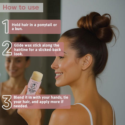 Glamveda Hair Wax Stick for Women & Men | Anti-Frizz Hair Styling Stick for Flyaways & Baby Hair | Non-Sticky with Smooth Finish & No Residue | 30gm
