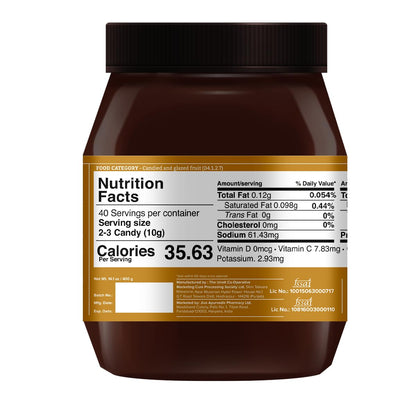 Jiva Amla Chatpata Candy 400gm | Rich In Dietary Fibres & Vitamin C, Boosts Immunity, Supports Healthy Digestion