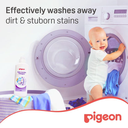 Pigeon Baby Laundry Liquid Detergent – 900 ml Dispenser Bottle | Removes Tough Stains, Gentle on Baby Clothes | Hypoallergenic, Mild Fragrance, Safe for Newborns