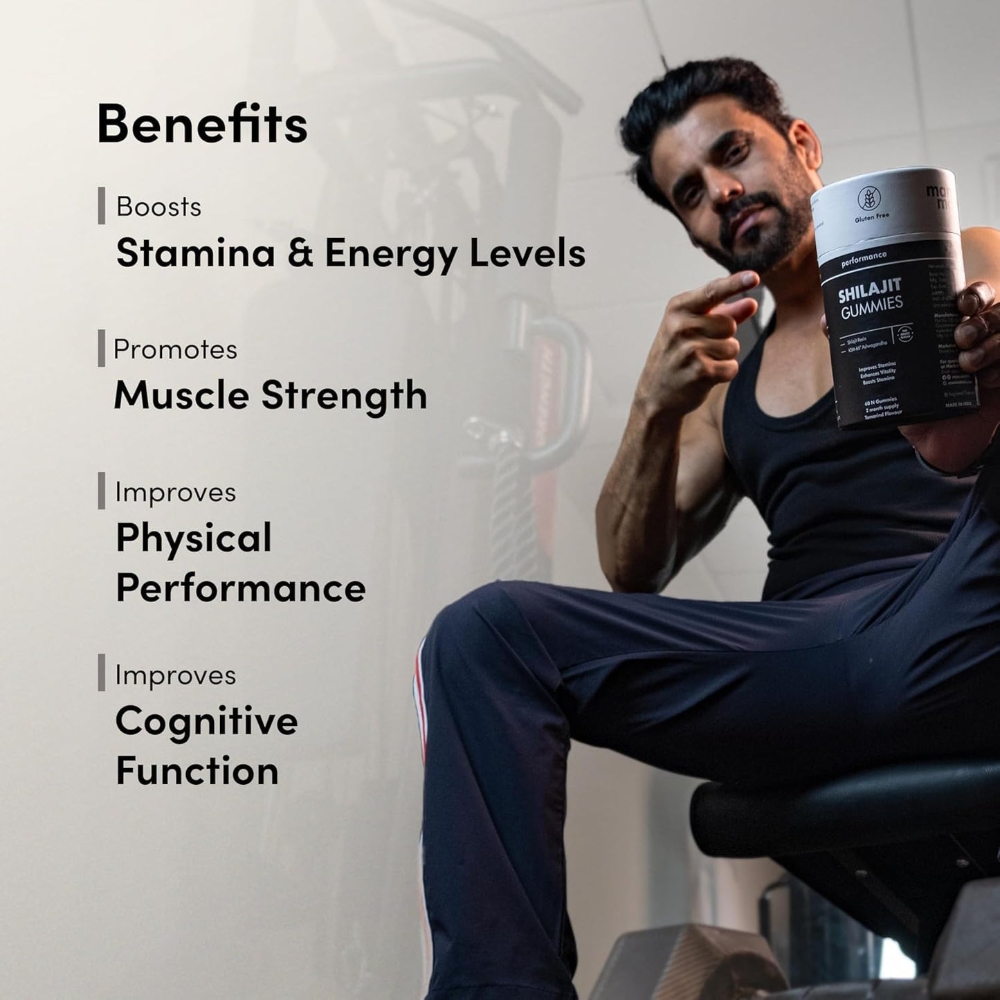 Man Matters Pure Himalayan Shilajit/Shilajeet Gummies with 75% Fulvic Acid & KSM 66 Ashwagandha | Boosts Stamina, Strength & Improves Energy Levels | No Added Sugar | Pack of 30