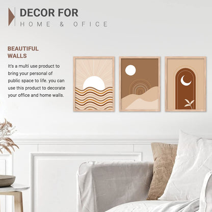 Painting for Wall Decoration - Modern Art Wall Decor Framed Painting for Living Room Bedroom - Framed Wall Posters/Paintings with Frame Set of 3 (Art 10, 10x13 inch)