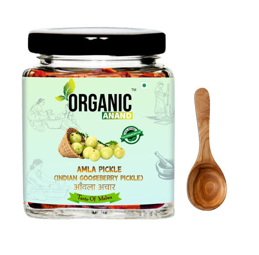 Organic Anand Amla Pickle 250g | Homemade Indian Gooseberry Pickle | Traditional Amla Ka Achaar | Natural, Homemade Pickle | No Artificial Preservatives | Ready to Eat