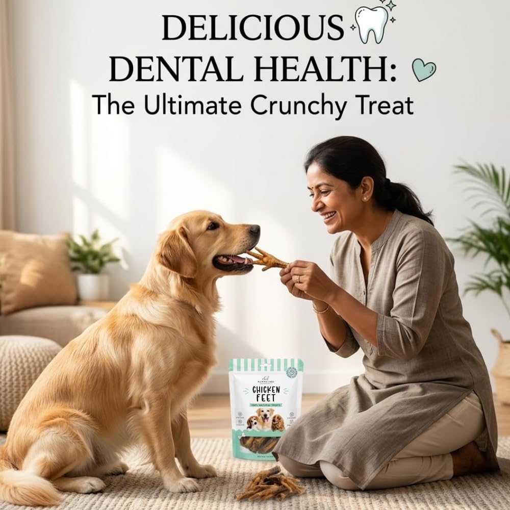 PAWPOURRI Natural Chicken Feet Dog Treats, 100gm | Protein Rich Chewy Snacks for Dogs | Suitable for All Breeds & Life Stages | Daily Training & Reward Treats (Pack of 1)