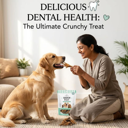 PAWPOURRI Natural Chicken Feet Dog Treats, 100gm | Protein Rich Chewy Snacks for Dogs | Suitable for All Breeds & Life Stages | Daily Training & Reward Treats (Pack of 1)