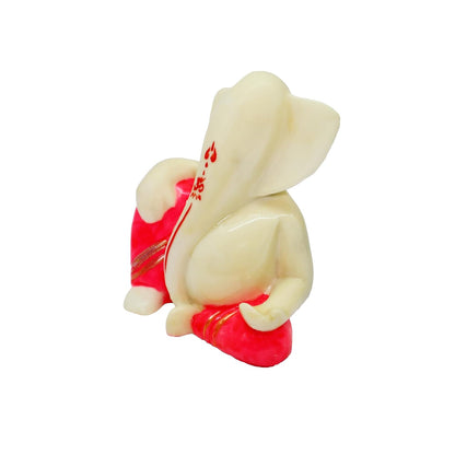 Ganesh Murti for Home & Office Decor, Ganesha Hand Crafted Best Car Dashboard Room Decoration Item (Sund Ganesha Red)