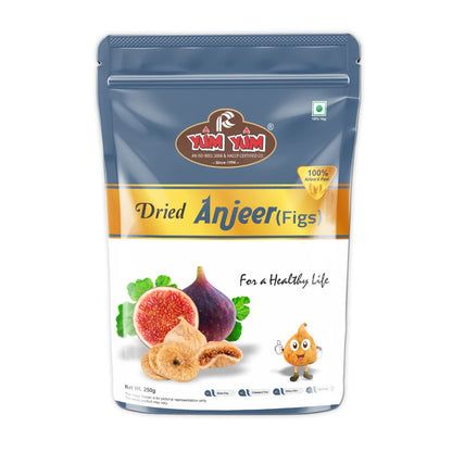 Yum Yum Premium Dried,250g | Afghani Anjeer I Low in Fat | Healthy Snack I Rich Source of Vitamins Dietary Fiber | Dry figs
